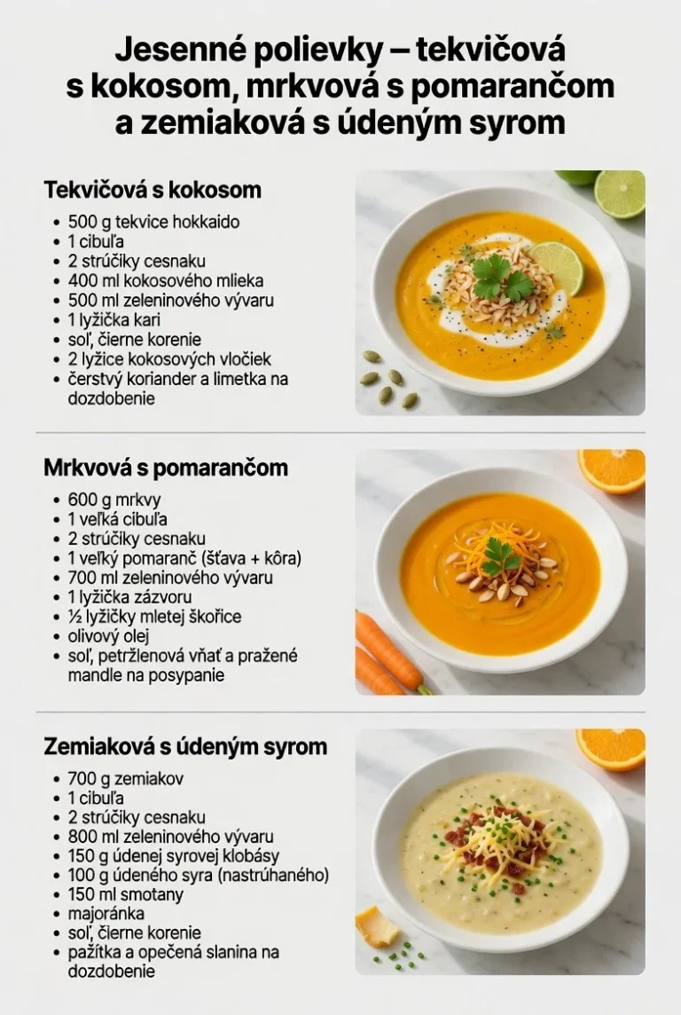 Recept na tekvicovú polievku s kokosom