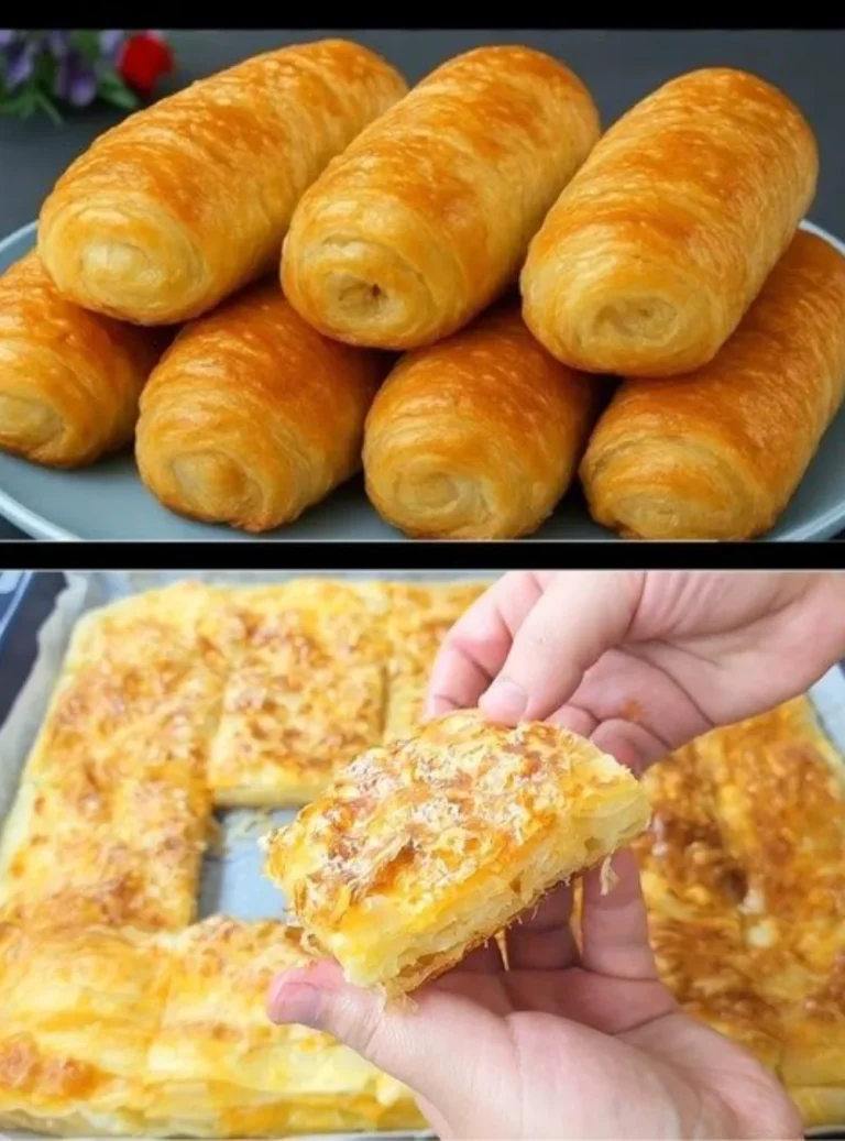 Cesto plnené mäsom a syrom, dokonale upečený pokrm