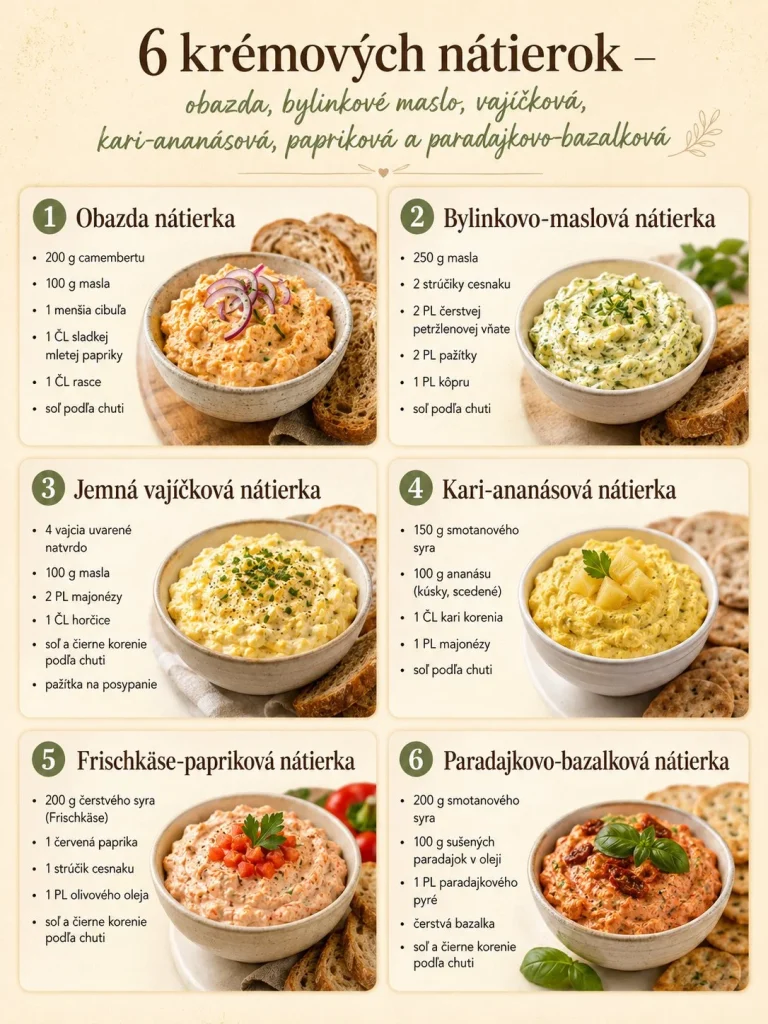 Rýchlo pripraviteľné krémové nátierky doma