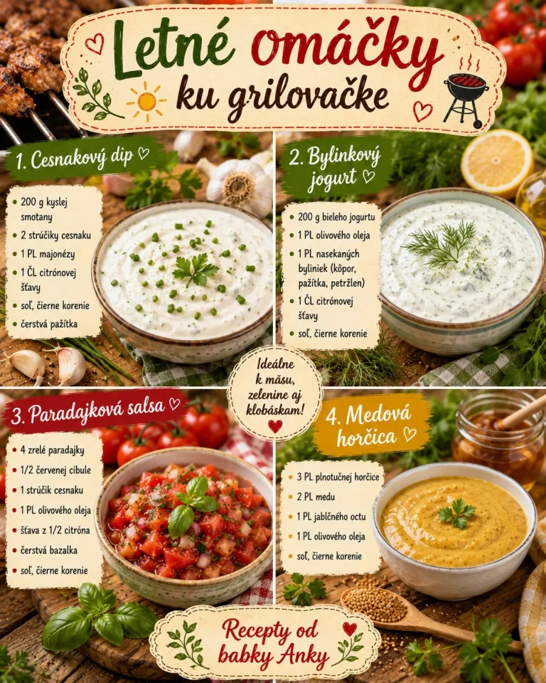Letné omáčky ku grilovačke, chutné a jednoduché recepty na letné BBQ