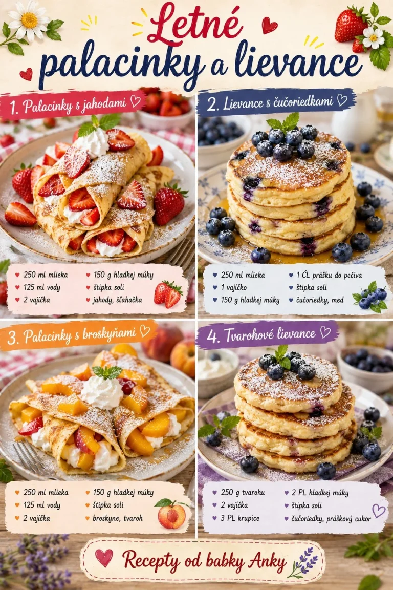 Letné palacinky a lievance: recepty na ľahké a nadýchané jedlá