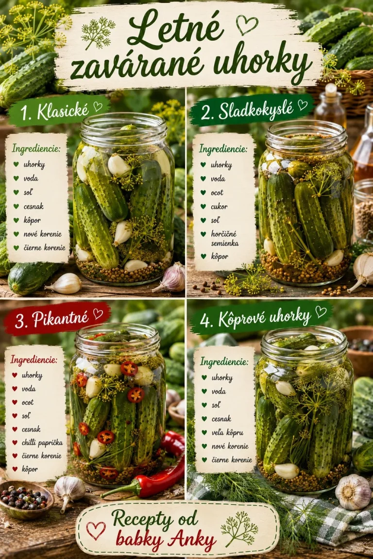 Letné zavárané uhorky - recept na jednoduchú konzerváciu uhoriek