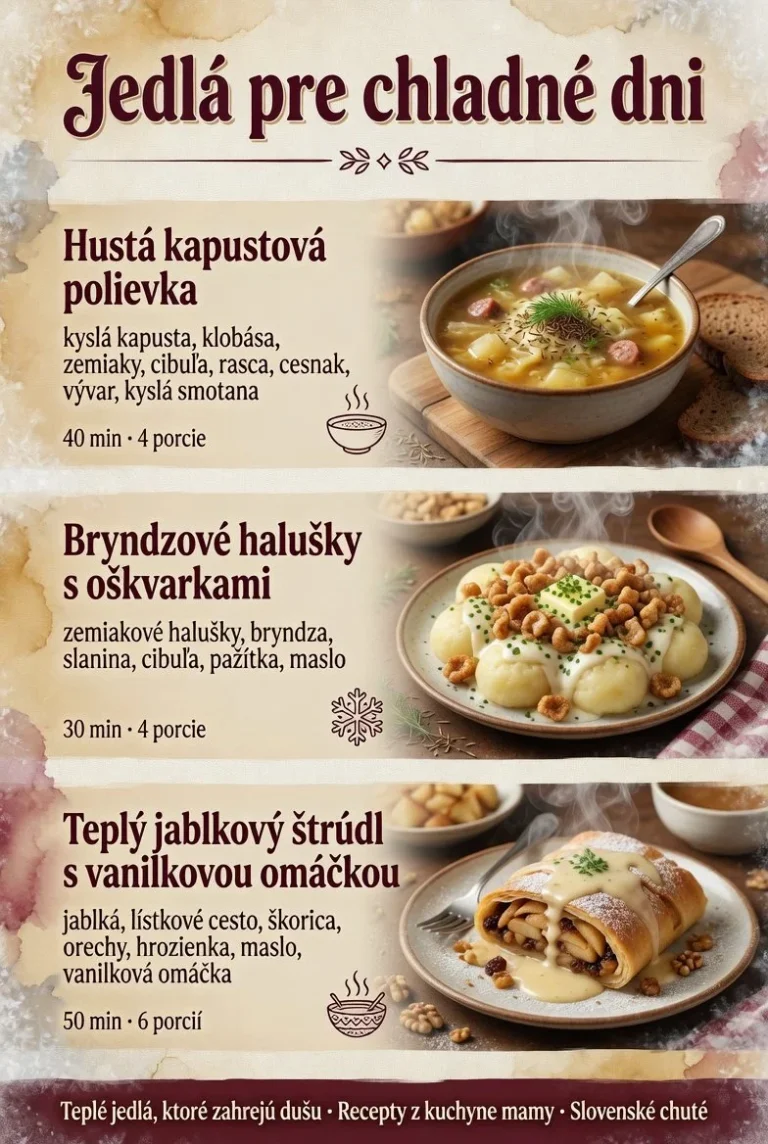 Rôzne teplé jedlá na chladné dni, ideálne pre zahriatie v zime