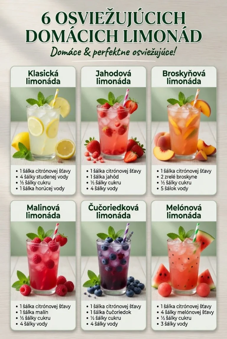Rýchla a chutná limonáda pripravená podľa jednoduchého receptu