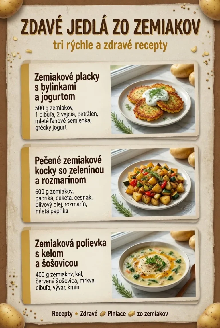 Rýchle a zdravé jedlá zo zemiakov, chutné a výživné recepty