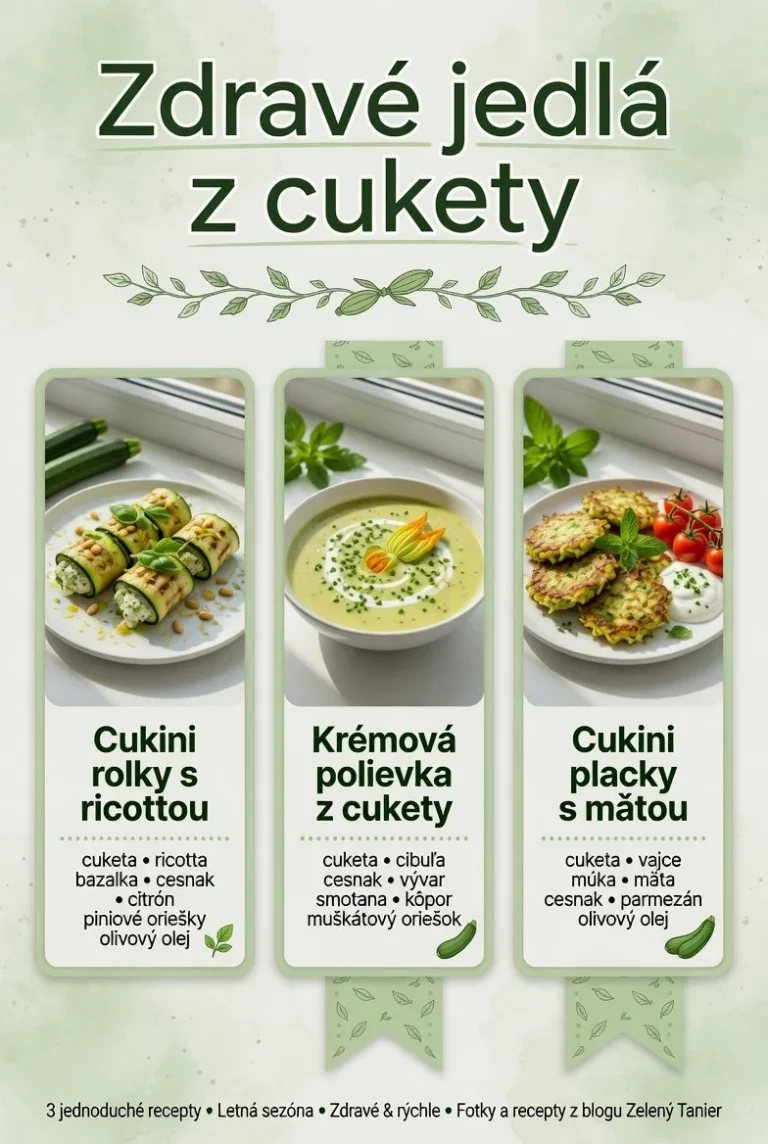 Rýchle a zdravé recepty z cukety prezentované na tanieri
