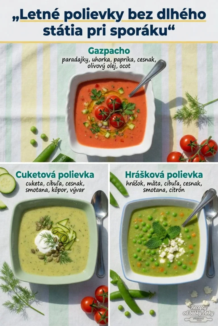 Rýchle letné polievky: gazpacho, cuketová a hrášková na osvieženie v lete.