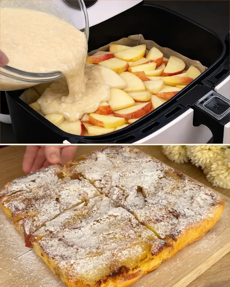 Rýchly jablkový koláč pripravený v air fryer