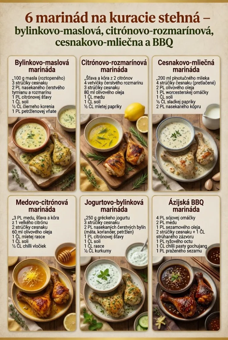 Rôzne marinády na kuracie stehná pre vynikajúcu chuť