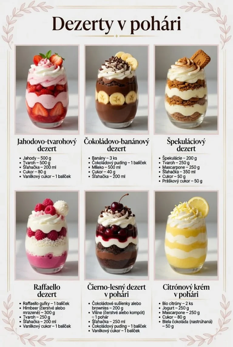 Rýchle dezertové recepty z Pinterestu - šesť lahodných dezertov