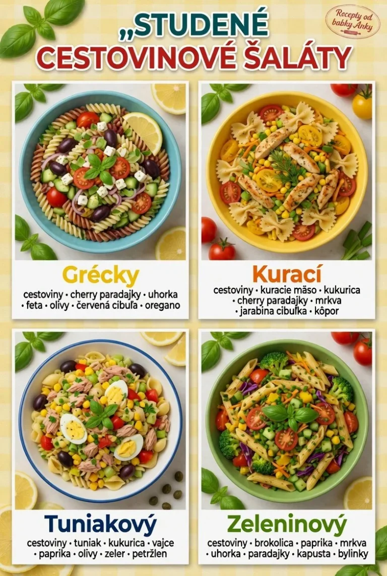 Osviežujúci studený cestovinový šalát s čerstvými ingredienciami