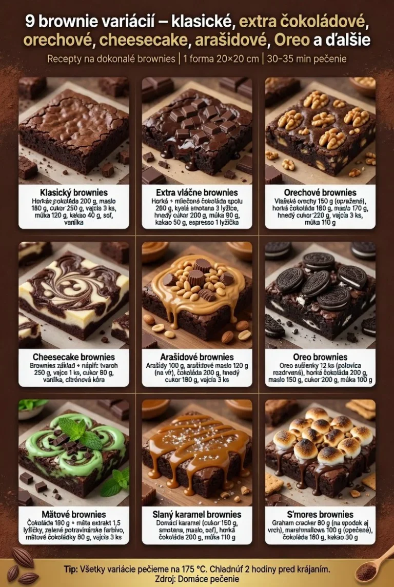 Varianty brownies s jednoduchými a chutnými receptami na dezert