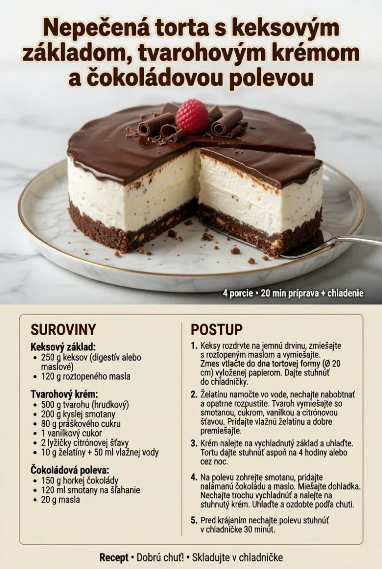 Wilde Sau recept bez pečenia s keksovým spodkom a čokoládovou glazúrou