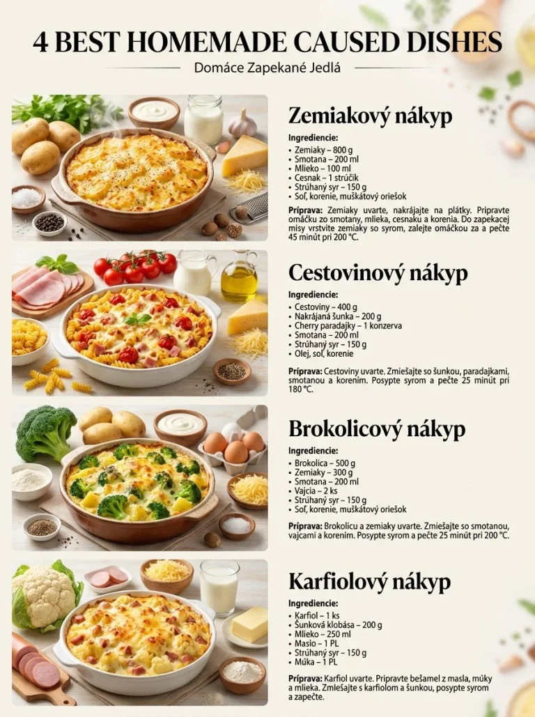 Zapečené jedlá na tanieri, ktoré lákajú svojou chrumkavou vrstvou