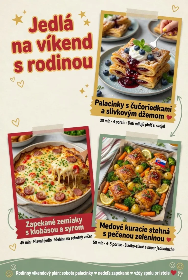 Zdravý víkend s pizzou, kuracím burgerom a šalátom pre rodinu