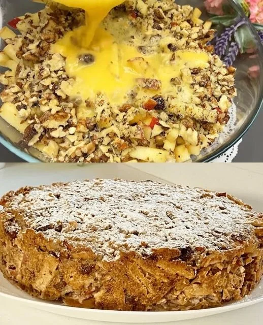 Jablká s rozinkami v jednoduchom mixe bez cukru a múky
