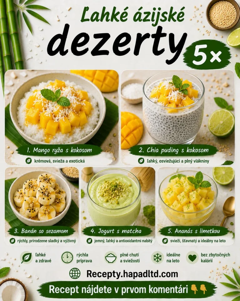 Ľahké ázijské dezerty bez ťažkého krému: 5 dezertných receptov