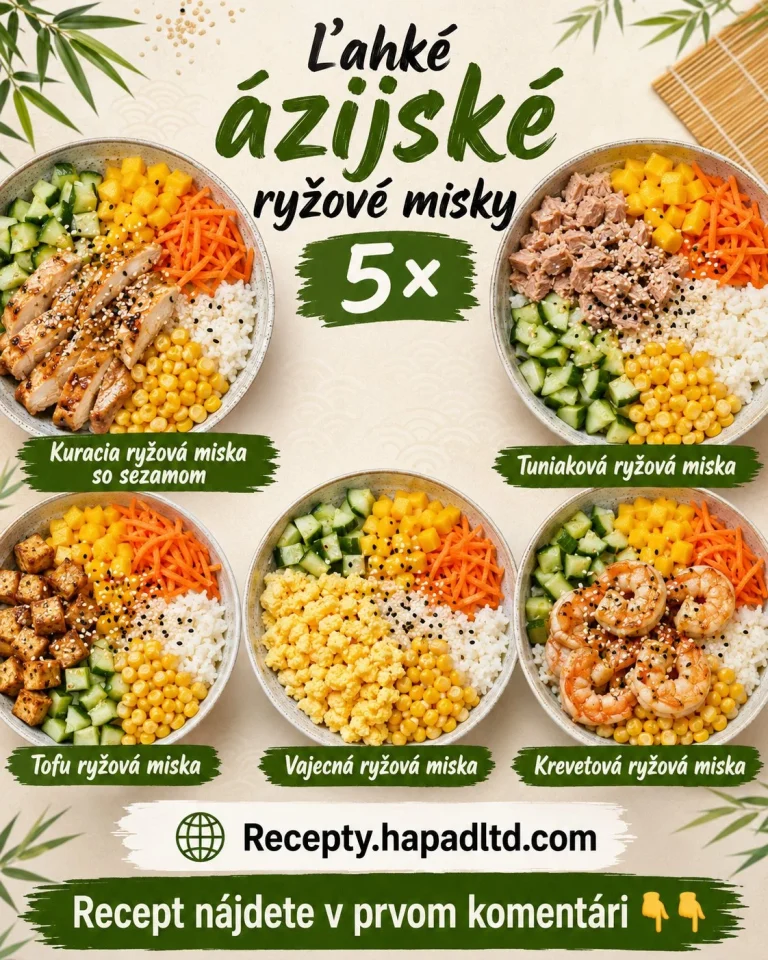 Ľahké ázijské ryžové misky na rýchly obed bez ťažkých omáčok