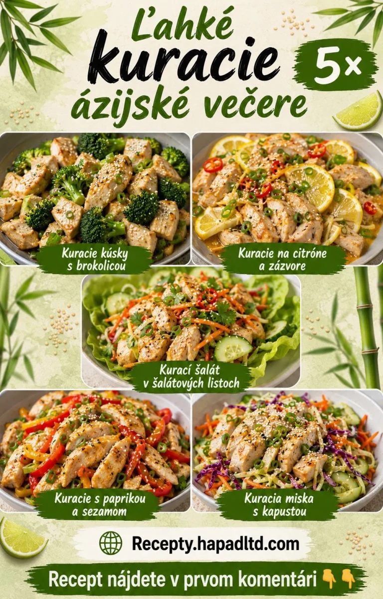 Recepty na ľahké ázijské kuracie večere bez vyprážania