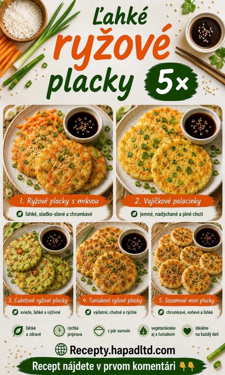 Lahodné ryžové placky a ázijské palacinky podľa jednoduchého receptu.