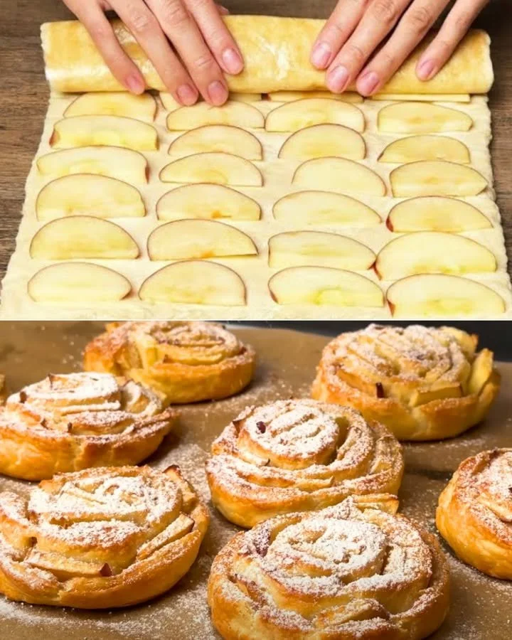 Dezert z jablka a lístkového cesta, jednoduchý recept na lahodný dezert.