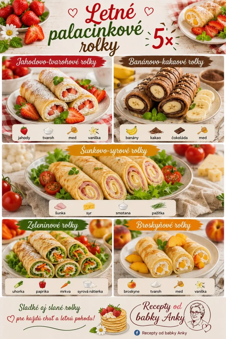 Letné palacinkové rolky v sladkých a slaných variáciách