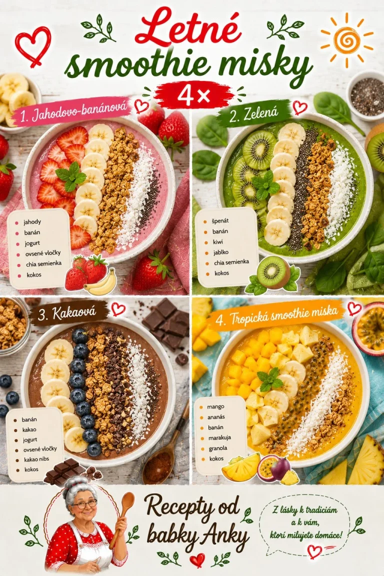 Osviežujúca letná smoothie miska s ovocím a zdravou polevou