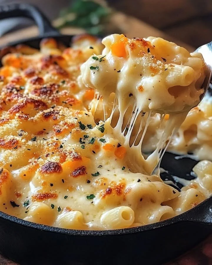 Mac & Cheese so skrytými zeleninami na tanieri