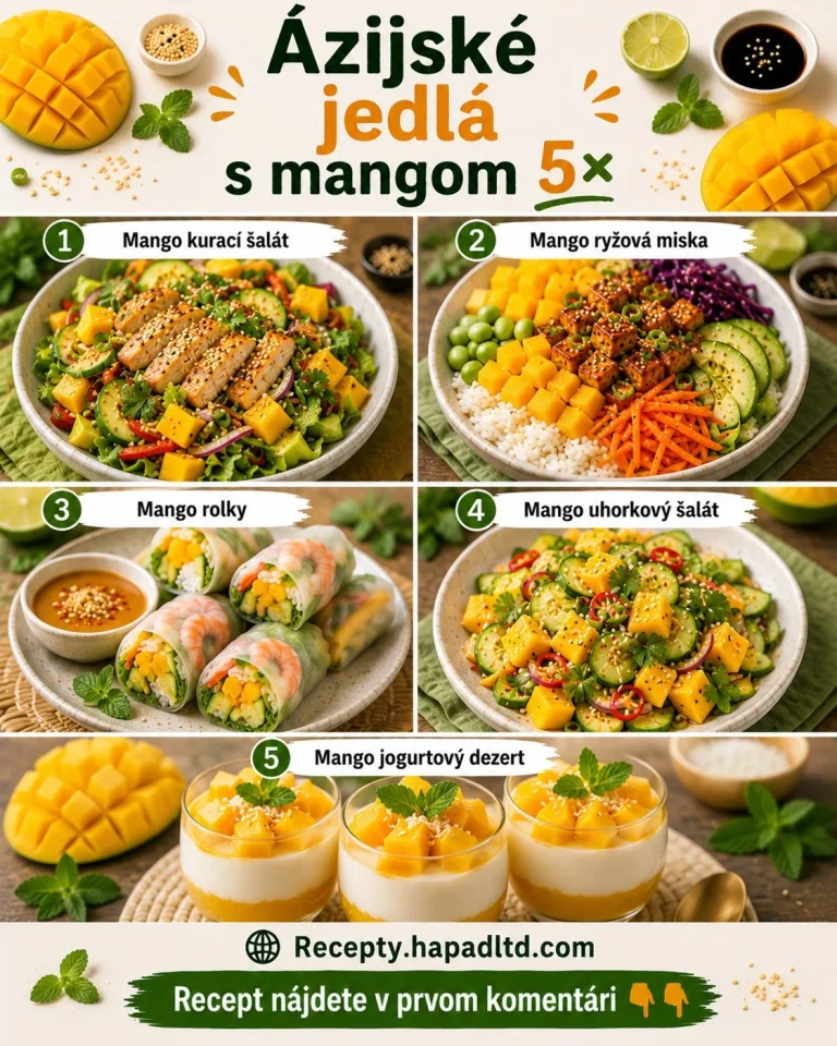 Mango kurací šalát s čerstvou zeleninou a lahodným dresingom