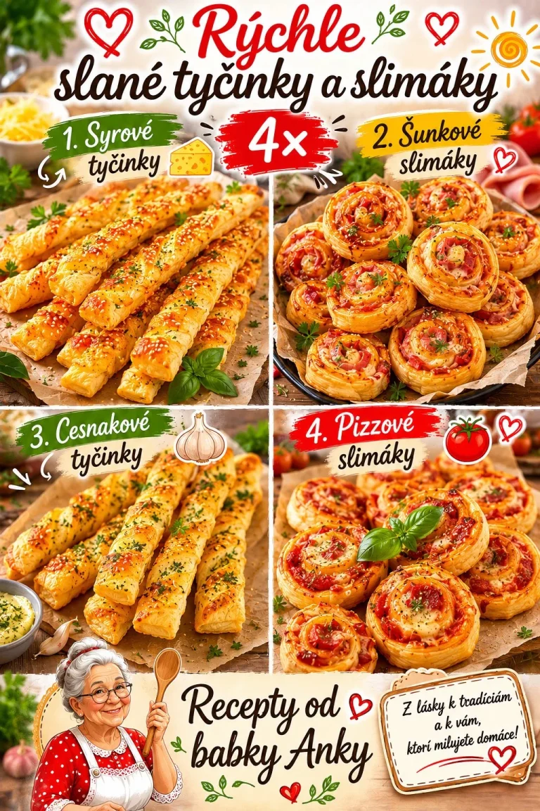 Rýchle recepty na slané tyčinky a slimáky