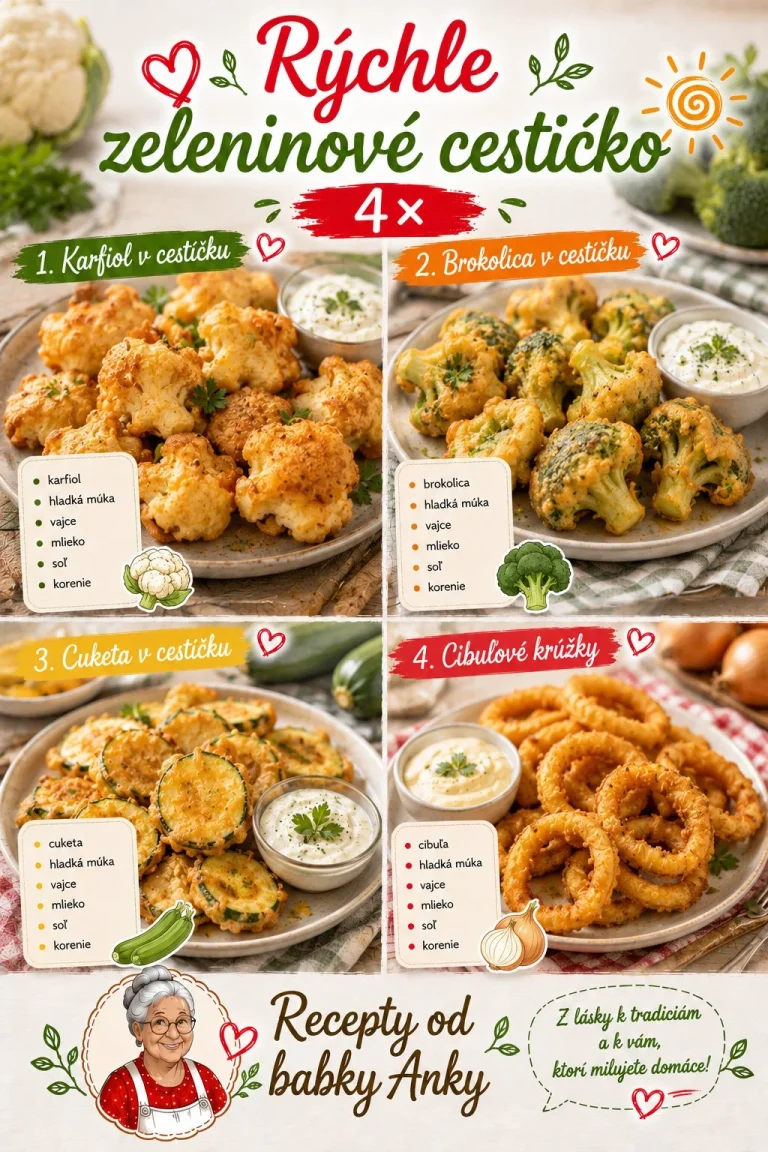 Rýchly recept na jednoduché zeleninové cestíčko s čerstvou zeleninou