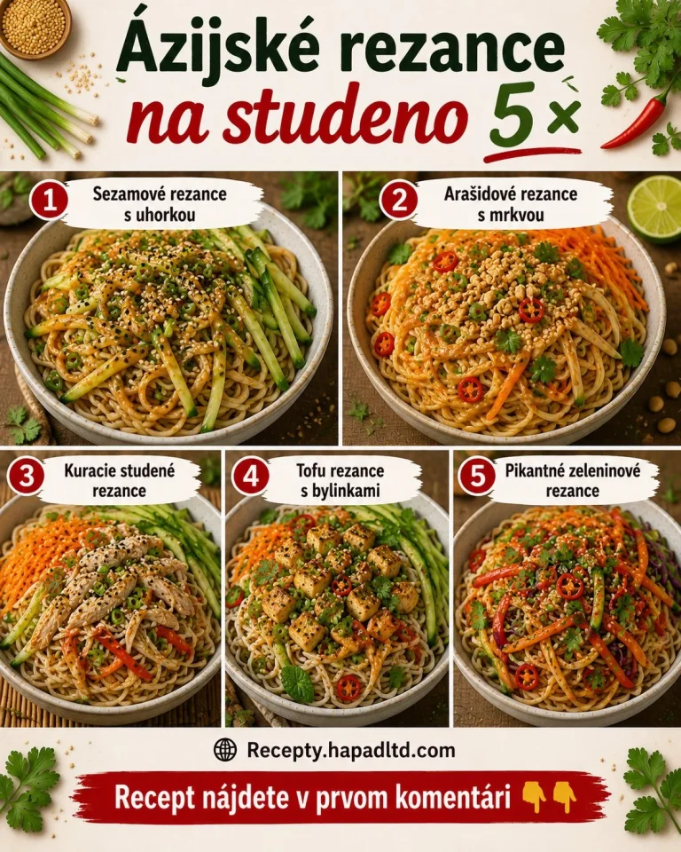 Sezamové rezance s uhorkou na tanieri