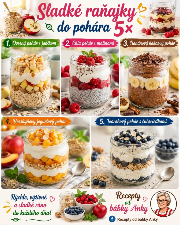 Sladké raňajky do pohára pripravené večer