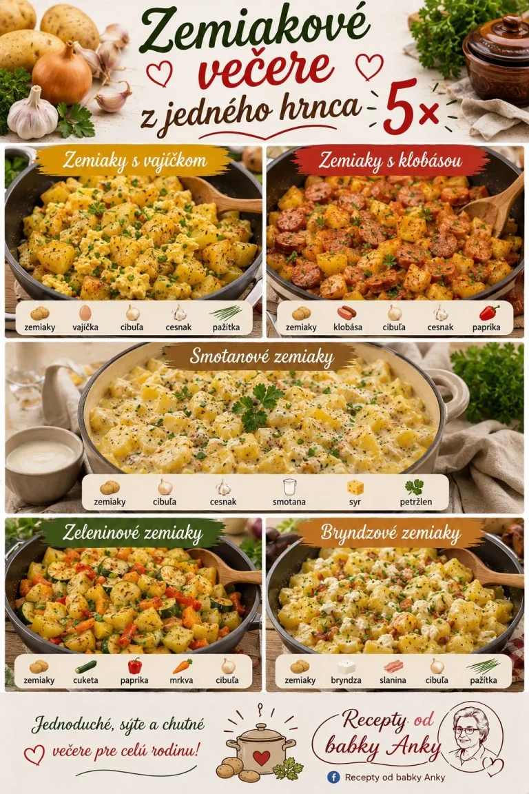 Jednoduchý recept na zemiakové večere v jednom hrnci