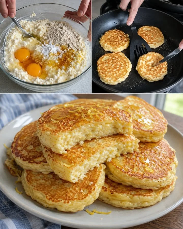 Lemónové palacinky s krémovou ricottou na tanieri