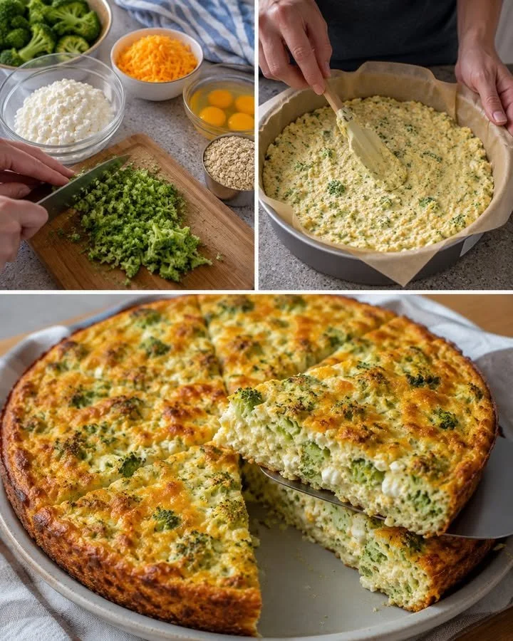 Brokolicovo-čedarová zapečená bez kôrky s tvarohom - zdravý recept