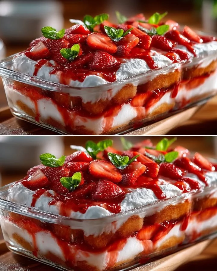 Jahodové tiramisu ako jednoduchý dezert bez rúry