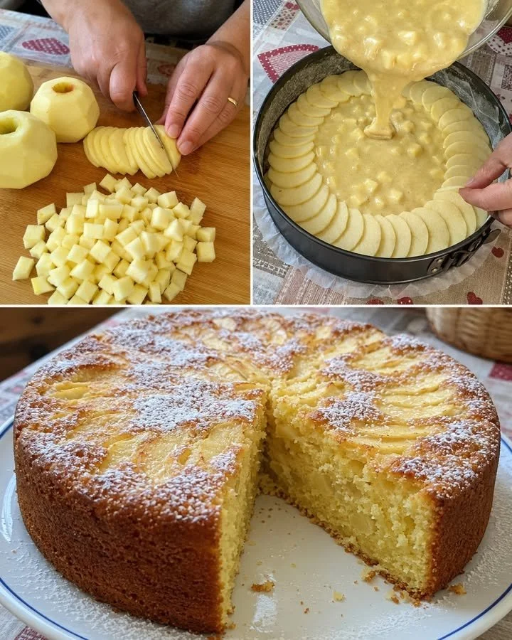 Rýchla jablková torta s jogurtom a škoricou, pripravená bez masla