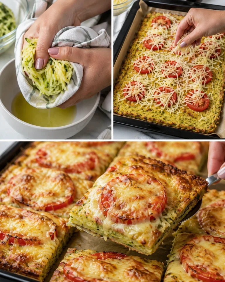 Cuketovo-zemiaková pizza z plechu s paradajkami a syrom