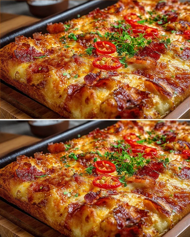 Focaccia v štýle pizze, upečená podľa receptu na najlepší focacciu.