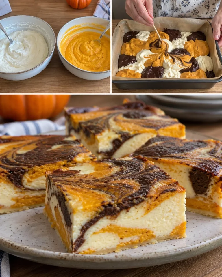 Mramorové rezy z tekvice a tvarohu, dezert jemný ako cheesecake