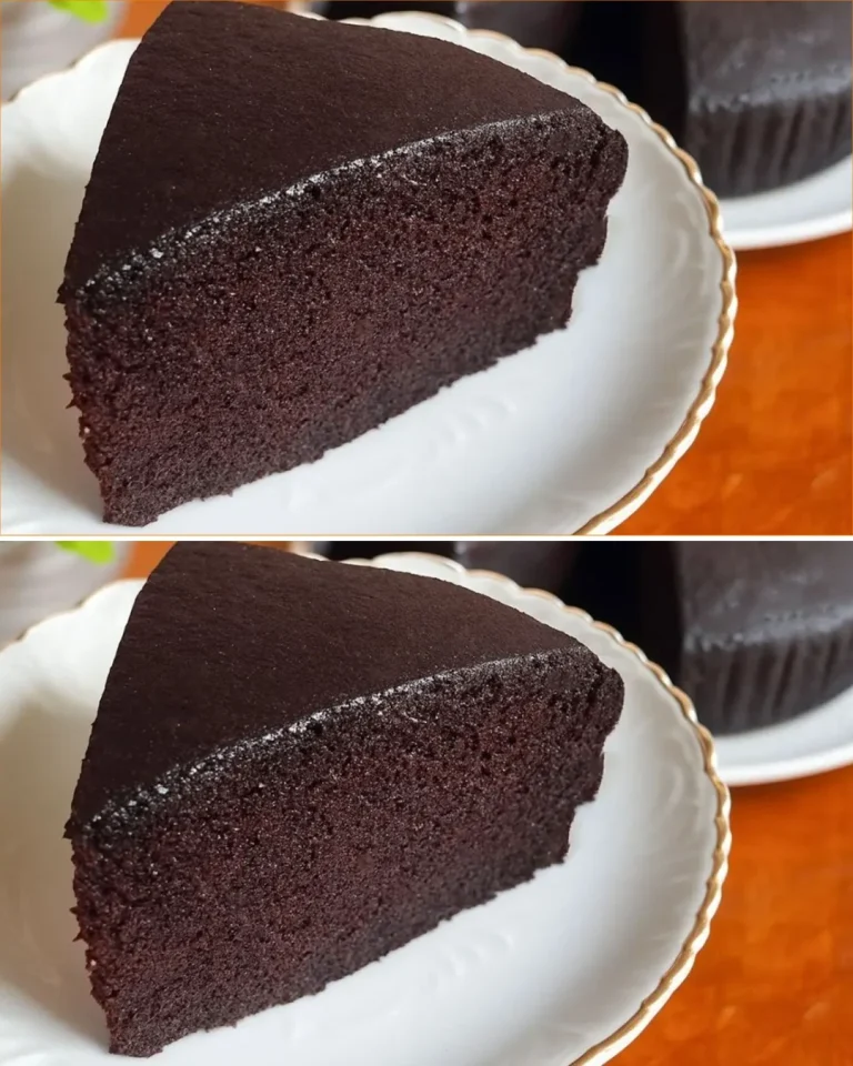 Jednoduchý chleba Chocolat Cake bez vajec a kvasníc na tanieri